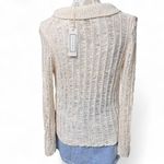 NWT Open Knit White Neutral Clean Girl Cardigan Boho CottageCore CoastalCowgirl Tan Size L Photo 3