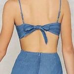 Nasty Gal Pistola Chambray Tie Back Romper Photo 3