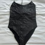 Forever 21 Black Faux Leather Bodysuit Photo 0