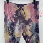 Maronie New Tie Dye Sweatpants Drawstring Waist Eggplant Multi Photo 2