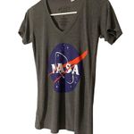 Mighty fine Gray Graphic NASA Short Sleeve Lightweight Casual T-Shirt Women SZ S Photo 2