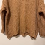 Aerie  Oversized Crewneck Sweater Size Small Brown Tan Wool Blend Chunky Knit Photo 3