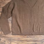 Anthropologie Daily Practice by • V-Neck Sweater oversized Dark Mink Brown knit Photo 5