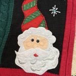 Tiara International Women's Santa Full Zip Cardigan Sweater Medium Red Photo 4