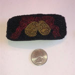 Vintage Black & Red Seed Bead Beaded Boho Bells Hair Clip Photo 2