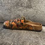 Women's Birkis By Birkenstock Paisley Clogs With Double Strap. Orange Size 7 Photo 1