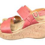 Kork-Ease  Austin Wedge Sandals Red Leather‎ Heel Slingback Women's 10 Comfort Photo 0