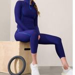Athleta New XS Interval Stash Tipped 7/8 Tight Deep Marine/Ultramarine XS Photo 6