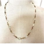 MMA gold tone byzantine circle green necklace Photo 1