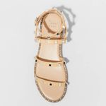 A New Day  Astrid Print Strappy Tan Studded Strappy Sandals Photo 1