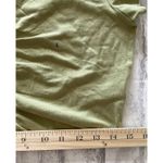 American Eagle NWT  Green Cropped Ruched Short Sleeve V Neck Cotton Blend Top L Photo 3