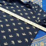 Karen Scott  size 16 (0X) navy with gold elephants tee Photo 5