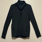 Under Armour  Charcoal Gray Mock Neck Hoodie | Zip Pocket Pullover Women’s Large Photo 0