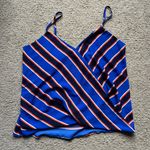 Allison Joy  Blue and Red Striped Wrap Camisole Photo 0