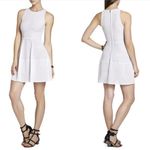 BCBG MaxAzria Cassandra Fit Flare Dress Size Large White Eyelet Sleeveless GUC Photo 2