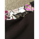 Merona Women's Swim Skirt with Attached Brief Black & Floral Print Trim Size M Photo 3
