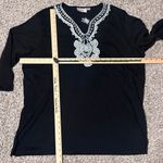 Quacker Factory Quacker Factrort Embroidered Scroll Accent Soft Knit Top Photo 3