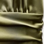 ZARA NWT  Satin Effect Halter Dress in Green Size M Photo 12