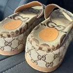 Gucci Women's Beige Logo Platform Sandals Photo 6