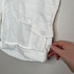 Joie  Womens White Linen Mid Thigh Cargo Shorts Size 8 minimalist Photo 5