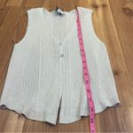 Pink Rose  Ribbed V-Neck Vest Sweater Women’s Neutral Sleeveless Stretchy Large Photo 2