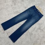 Betabrand  Women’s Straight Leg Yoga Pants Jeans Pull On Blue Denim High Rise M Photo 0