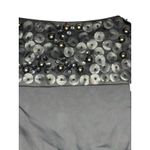 Bisou Bisou Black Sequin Embellished Beaded Vest Tie Back Y2K Goth Size Small Photo 5