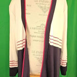 Misook Exclusively  Woman Womens Red‎ White Blue Open Cardigan 3X *Spots* Photo 0