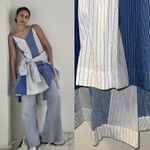 Anthropologie NWT $238  x Plenty by Tracy Reese V-Neck Blue High-Low Dress M Photo 1