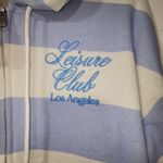 Mighty fine Leisure club Los Angeles women's white and blue hoodie size medium Photo 3