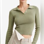 Mango  Open Back Polo Top XS NWOT Photo 0