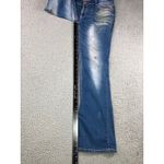Ariya Jeans  Women Junior 11 12 Bootcut Flare Low Rise Embellished Stone Wash Y2K Photo 3