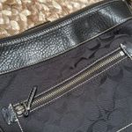 Coach Black  Signature Shoulder Bag with Brass Hardware, clean interior! Photo 6