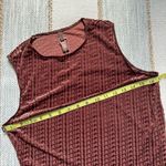 SKIMS  Chestnut Brown Logo Allover Velvet Mesh Sleeveless Bodysuit Women’s XL Photo 4