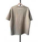 Saints Studio Women's Knit Top Size Large Beige Cable Knit Pattern Photo 1