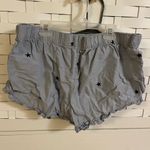Aerie Boxer Lounge Shorts Navy Grey Star-Patterned with Velvet Drawstring Photo 1