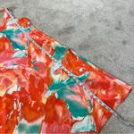 Natori  Women’s Satin Orange Flower Mist Camisole Night-Gown Midi Slip Dress L Photo 10