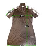 Adidas Fiorucci Collaboration Black Striped Short Sleeve Zip Collar Dress L Size L Photo 3