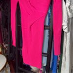 AKNVAS Dionne Fuchsia Pink Cashmere Long Sleeve Knit Mini Dress Photo 4