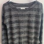 Lou & grey  Gray Striped Dropwaist Long Sleeve Mini Dress Photo 4