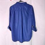 Levi's NWT Women's Darlene Utility Button Down Shirt Navy Large Photo 3