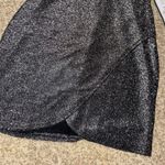 Macy's Macy’s High Neck Grey/Black Shimmer Mini Dress Photo 4