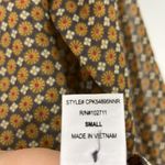 Nordstrom  Harlowe & Graham Small Gray/Green Floral Long Sleeve Button Shirt Top Photo 9