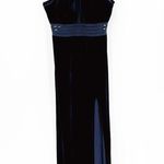 City Triangles City Triangle navy blue velvet 90s prom dress size 15 side slit always in style Photo 0