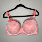Torrid  Womens 40DDD Pink Lace Underwire Push-Up Demi Bra Photo 1