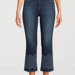 Tory Burch  Cropped Embroidered Cuff Straight Leg Jeans Women’s Size 30 Photo 0