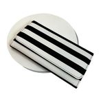 Kut From The Kloth  Black White Striped Slimfold Wallet Vegan Leather NEW Photo 0