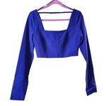 ZARA  medium purple square neck longsleeve crop top nwt Photo 0