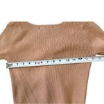 Hazel Moon Ribbed Cropped‎ Long Sleeve Brown Shirt Size XS Y2K Normcore Photo 5