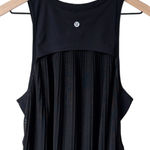 Lululemon Just Pleat It Tank Top 4 Black Cropped Pleated Back Flowy Sheer Photo 0